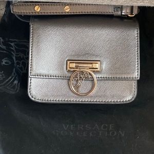 Versace Mini Silver Medusa Crossbody Bag!